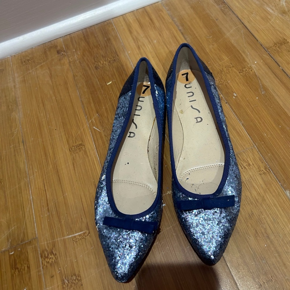 Sparkling Unisa Women's Slip-On Shoes - Blue, Size 7
